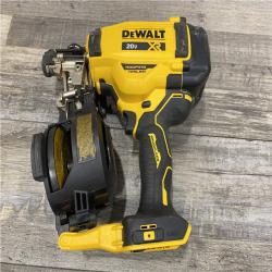AS-IS DEWALT 20V MAX Lithium-Ion 15-Degree Electric Cordless Roofing Nailer Kit