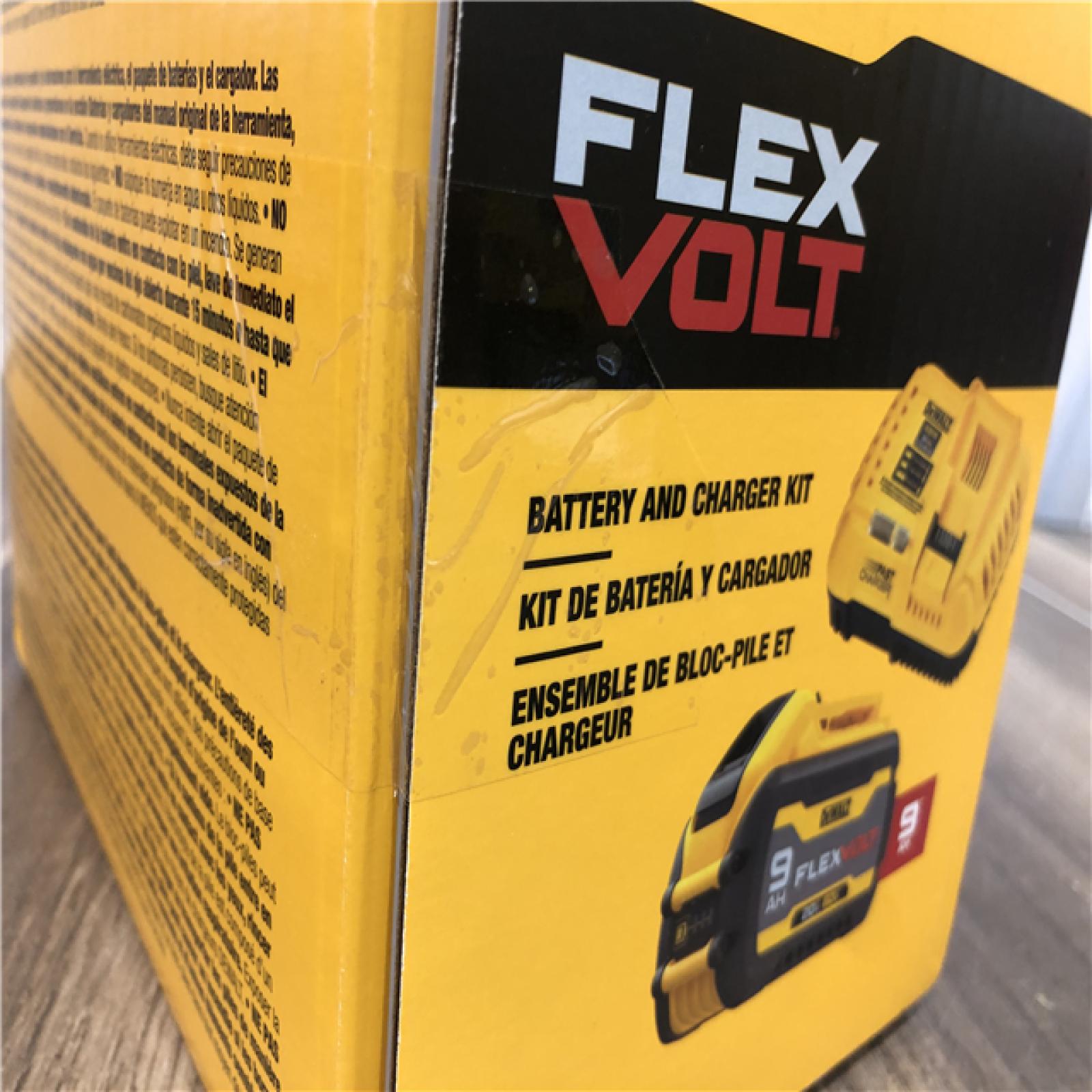 NEW- DEWALT 20V/60V MAX FLEXVOLT Lithium-Ion 9.0Ah Battery and Charger Starter Kit