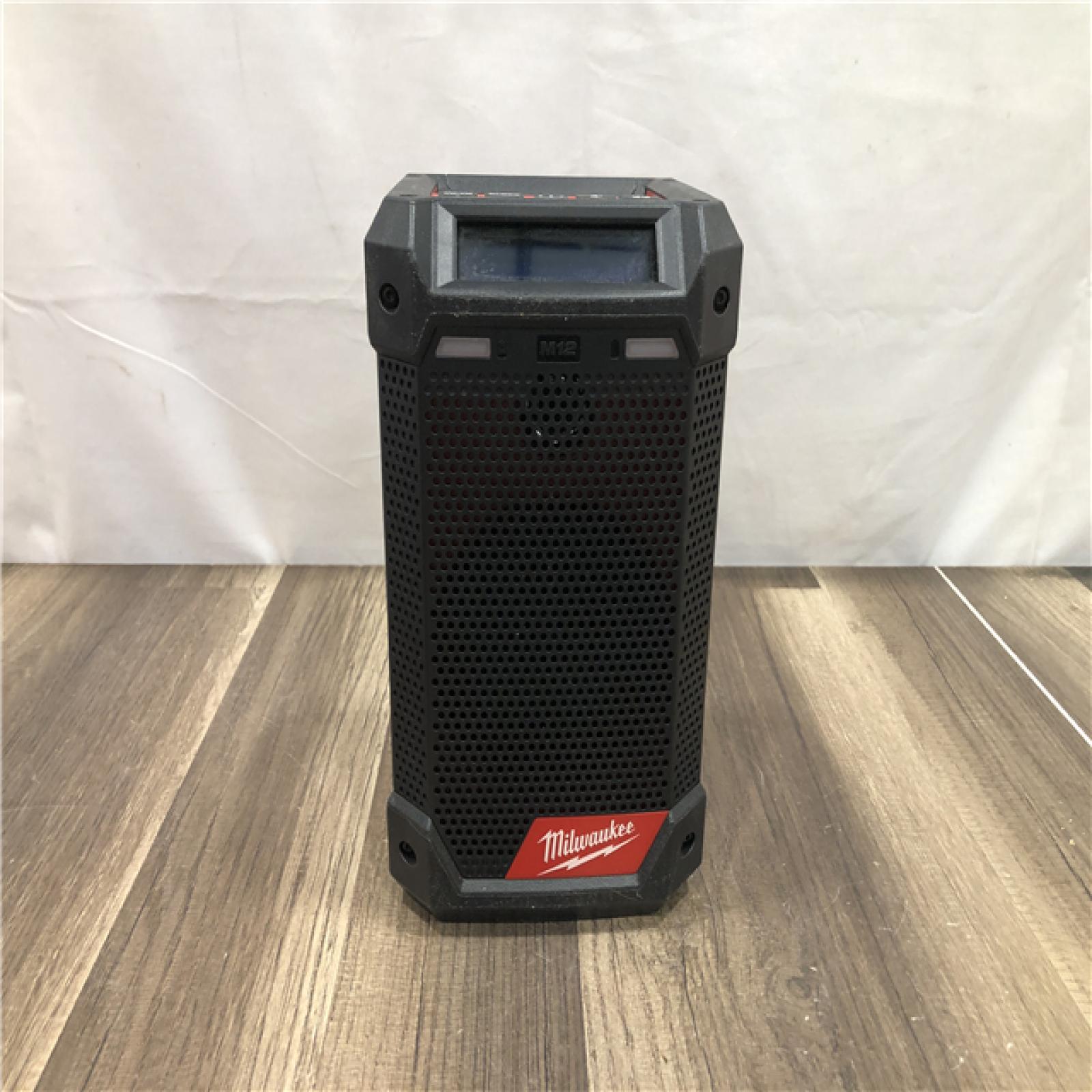 AS-IS Milwaukee 12-Volt Lithium-Ion Cordless Bluetooth/AM/FM Jobsite Radio with Charger