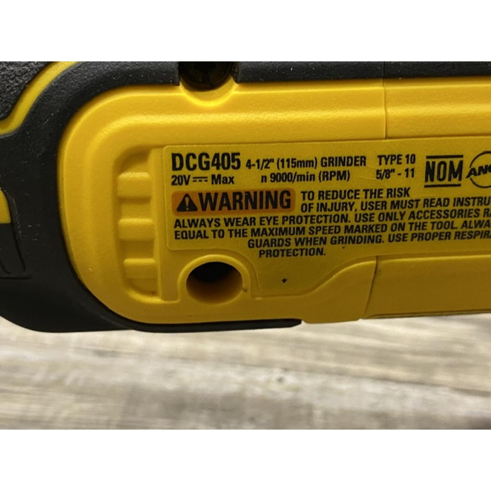 AS-IS DEWALT 20V MAX XR Cordless Brushless 4.5 in. Slide Switch Small Angle Grinder with Kickback Brake (Tool Only)