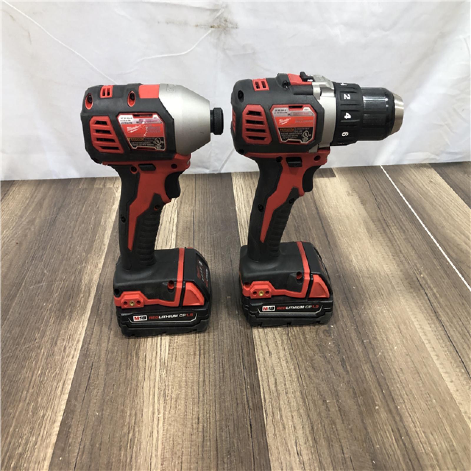 AS-IS Milwaukee 18V Lithium-Ion Cordless Drill Driver/Impact Driver Combo Kit