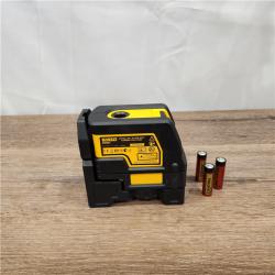 AS-IS DEWALT 165 Ft. Red Self-Leveling Cross-Line and Plumb Spot Laser Level with (3) AAA Batteries & Case