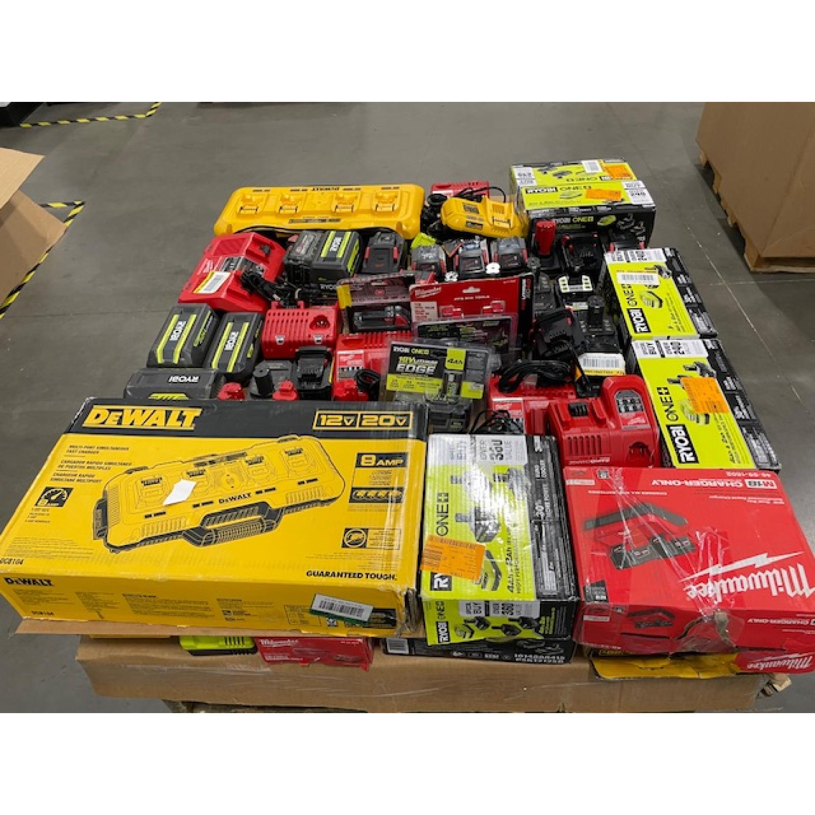 DALLAS LOCATION - AS-IS BATTERY AND CHARGERS PALLET