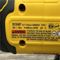 AS-IS DEWALT 20-Volt MAX Cordless Brushless 4-1/2 in. Angle Grinder with Slide Switch (Tool Only)