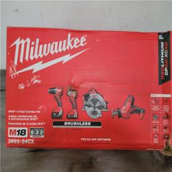 CALIFORNIA NEW MILWAUKEE M18 4-TOOL COMBO KIT (2 BATTERIES  1 CHARGER  AND BAG INCLUDED)