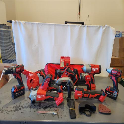 AS-IS- Milwaukee 18-Volt Lithium-Ion Cordless (9-Tool) Combo Kit