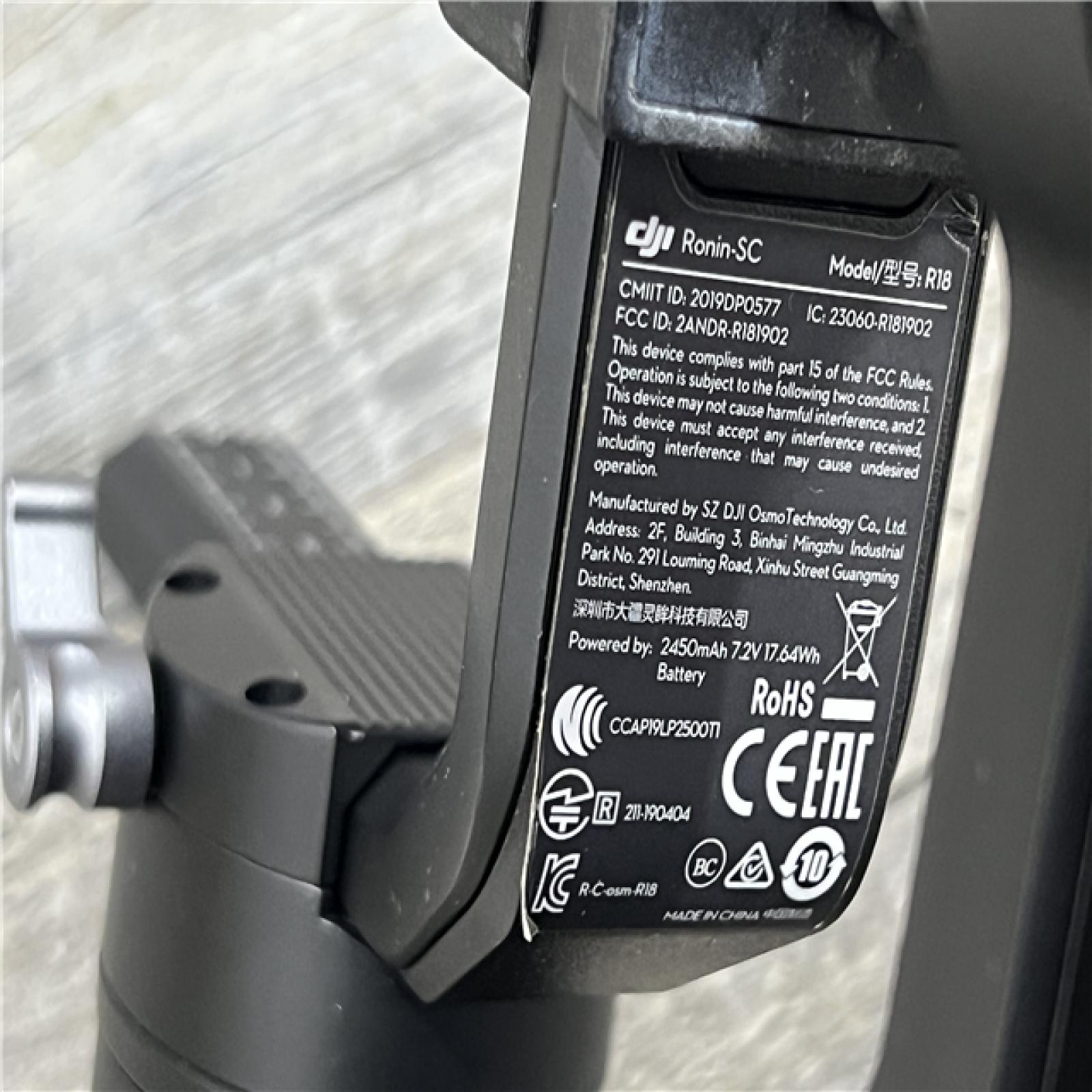 AS-IS DJI Ronin-SC R18 Handheld 3-Axis Stabilizer Gimbal (R18)