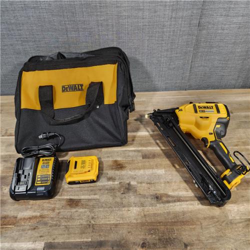 HOUSTON LOCATION - AS-IS DeWalt 20V MAX XR 15 Ga. Cordless 34 Deg Nailer Kit (Battery & Charger) 20 V