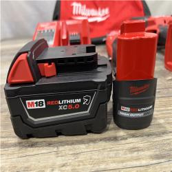 AS-IS Milwaukee FUEL 18V Cordless Mid Torque 1/2 in. Impact Wrench w/ 12 FUEL 3/8 in. Ratchet Combo Kit