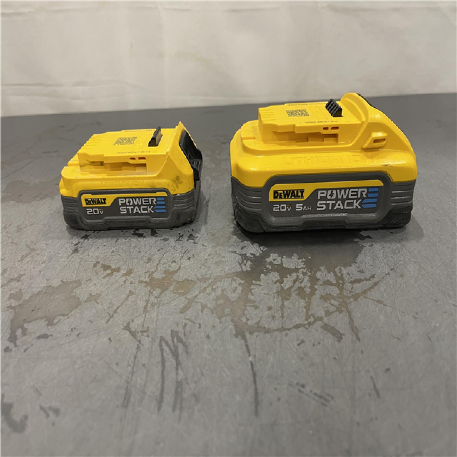 AS-IS - Dewalt 20V MAX POWERSTACK Lithium-Ion Batteries and Charger Starter Kit