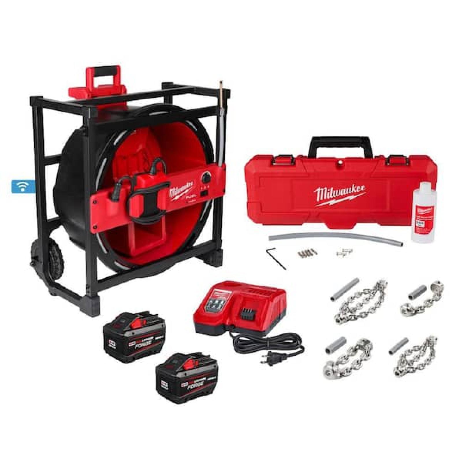 Phoenix NEW Milwaukee M18 18V Lithium-Ion Cordless High Speed Drain Cleaner with 5/16 in. x 75 ft. Cable (1-Battery ONLY)