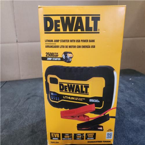 Phoenix NEW DEWALT 2500 Peak Amp Lithium Jump Starter with USB Power Bank and Carrying Case - DXAELJ25C