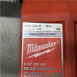 AS-IS Milwaukee FUEL 18V Lithium-Ion Cordless 7-1/4 in. Rear Handle Circular Saw (Tool-Only)