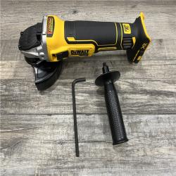 AS-IS DEWALT 20V MAX XR Cordless Brushless 4.5 in. Slide Switch Small Angle Grinder with Kickback Brake (Tool Only)
