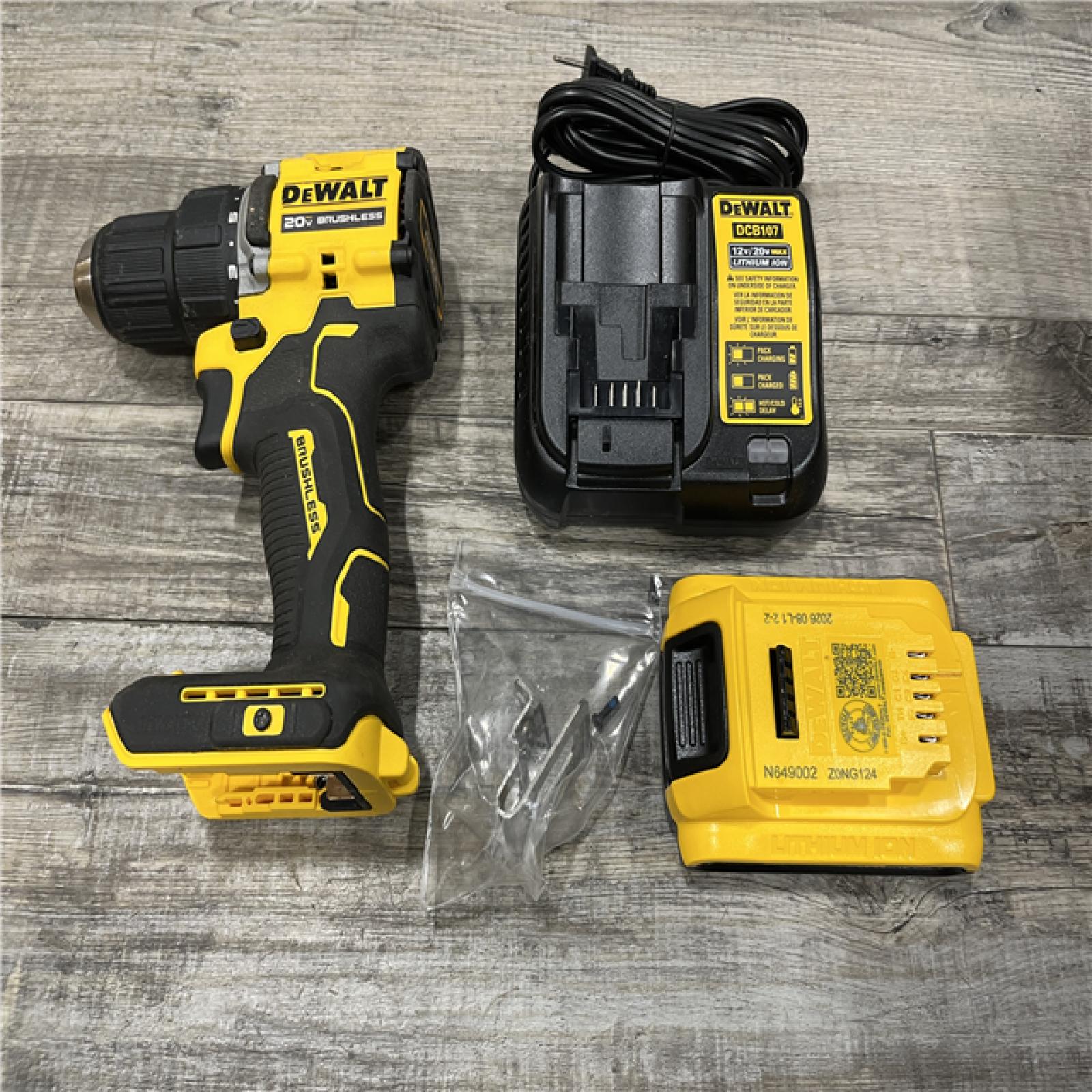 AS-IS DEWALT Atomic 20V Lithium-Ion Cordless Compact 1/2 in. Drill/Driver Kit