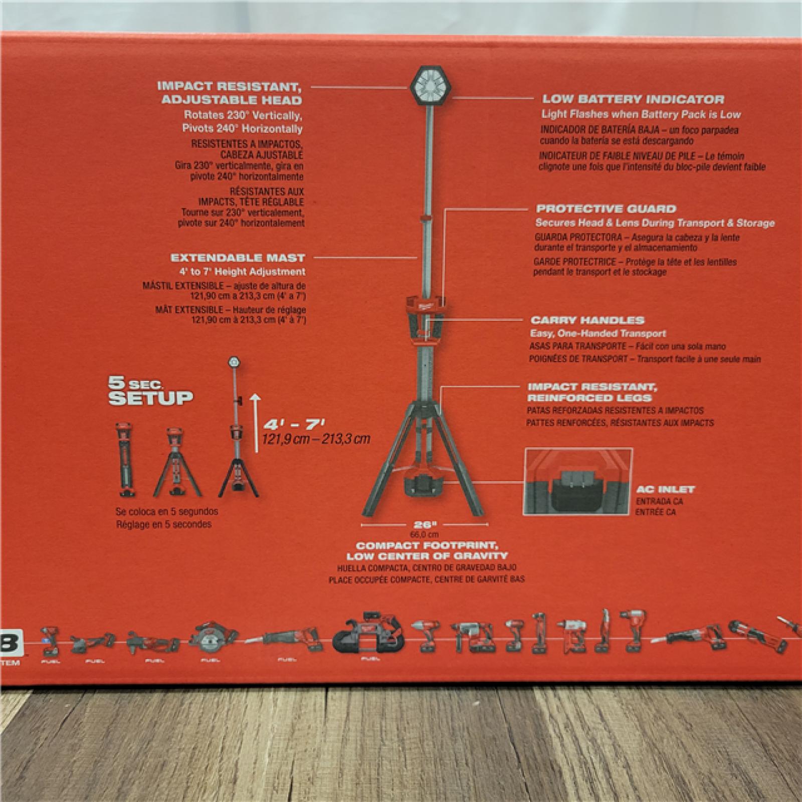 NEW Milwaukee 2131-20 M18 18V Cordless Rocket Dual Power Tower Light (Tool Only)