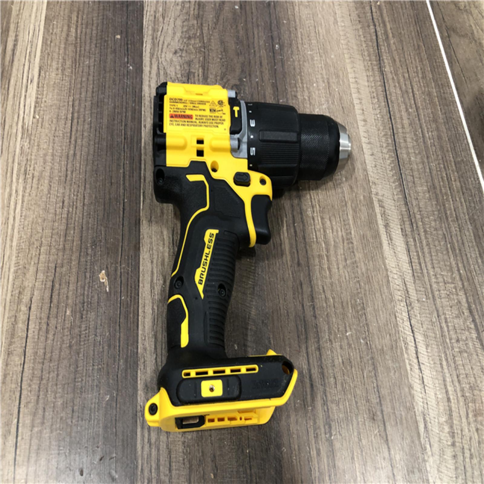 AS-IS DEWALT ATOMIC 20-Volt MAX Brushless Cordless 1/2 in. Hammer Drill (Tool-Only)