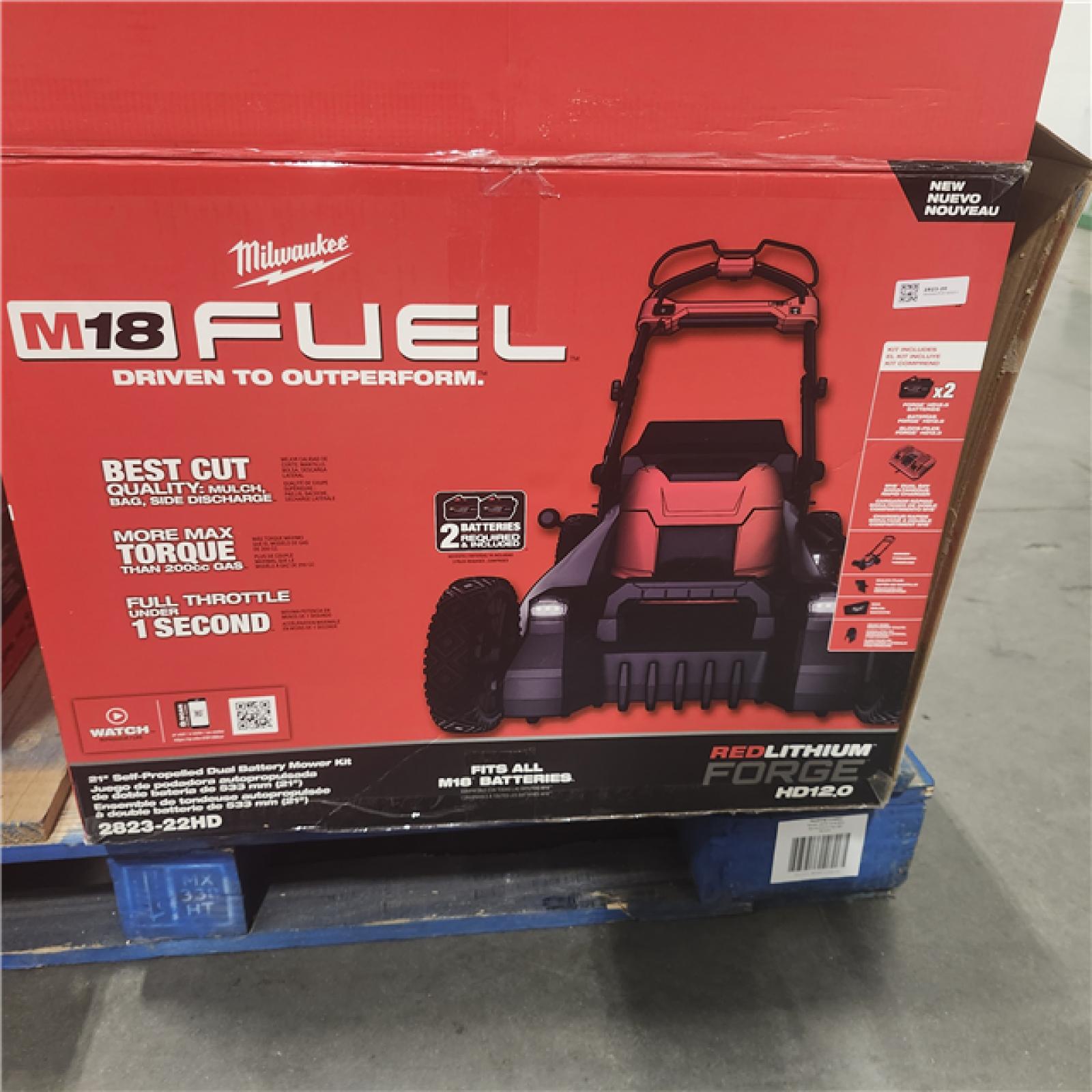 As-Is- M18 FUEL Brushless Cordless 21 in. Walk Behind Dual Battery Self-Propelled Mower W/(2) 12.0Ah Battery and Rapid Charger