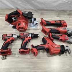 AS-IS Milwaukee M18 18-Volt Lithium-Ion Cordless Combo Kit 7-Tool with 2-Batteries, Charger and Tool Bag