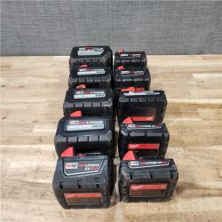 HOUSTON LOCATION - AS-IS MILWAUKEE BATTERY PACK QTY - 10