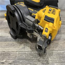 AS-IS DEWALT 20V MAX Lithium-Ion 15-Degree Electric Cordless Roofing Nailer Kit