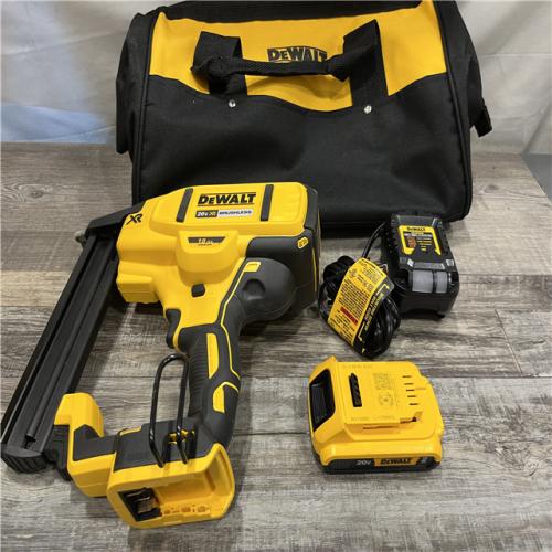 AS-IS DEWALT 20V MAX XR Lithium-Ion Cordless 18-Gauge Narrow Crown Stapler Kit