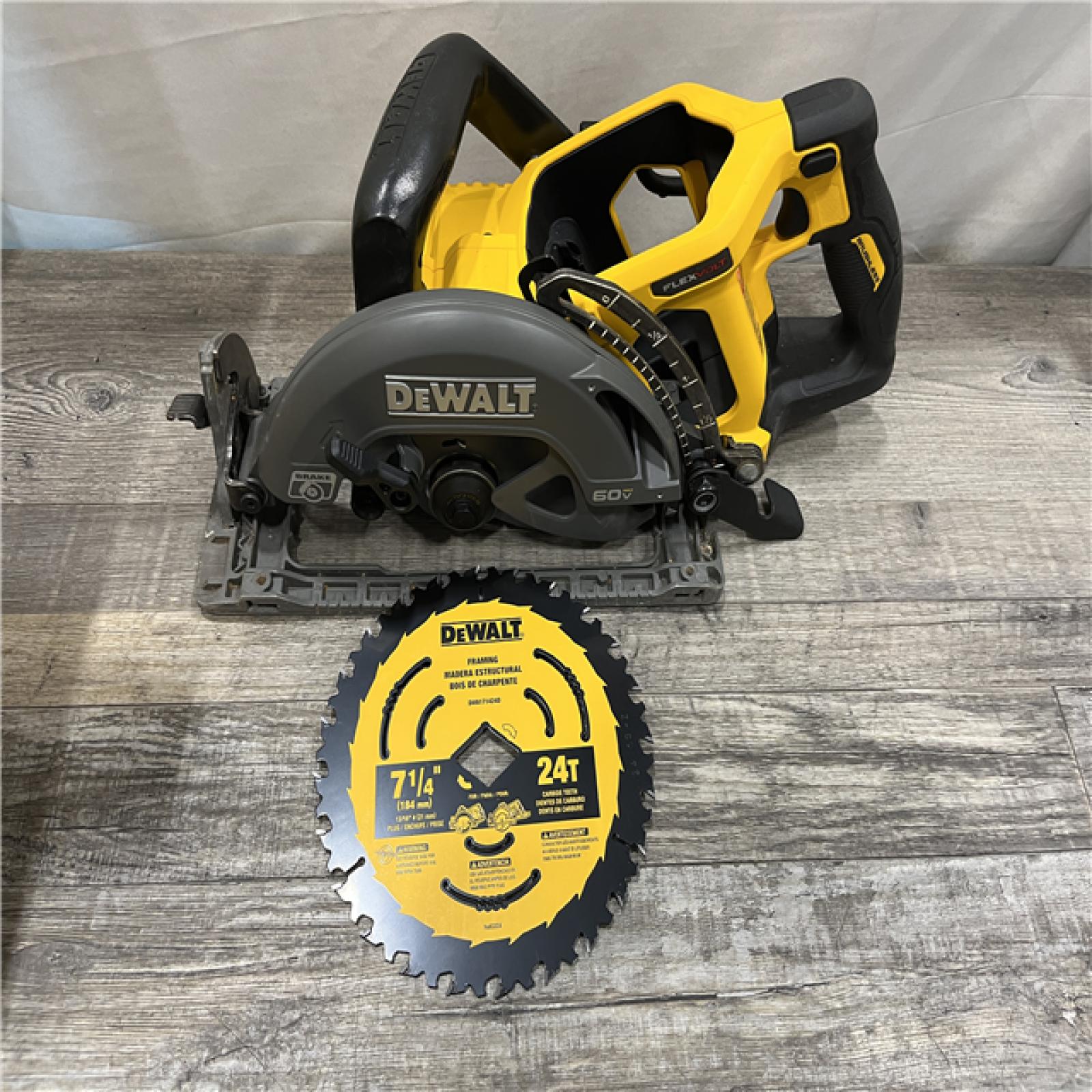 AS-IS DEWALT FLEXVOLT 60V MAX Cordless Brushless 7-1/4 in. Wormdrive Style Circular Saw (Tool Only)