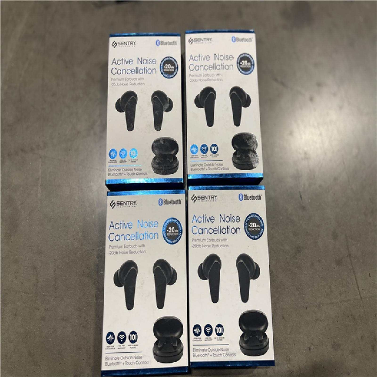 DALLAS LOCATION - NEW SENTRY INDUSTRIES MIXED WIRELESS EARBUDS (LOT OF 8)