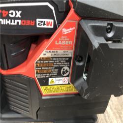 AS-IS Milwaukee 12-Volt Lithium-Ion Cordless Green 250 ft. 3-Plane Laser Level Kit