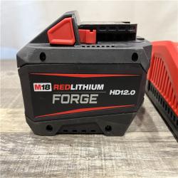 AS-IS Milwaukee 18-Volt Lithium-Ion REDLITHIUM FORGE Starter Kit with 12.0Ah Battery and Rapid Charger