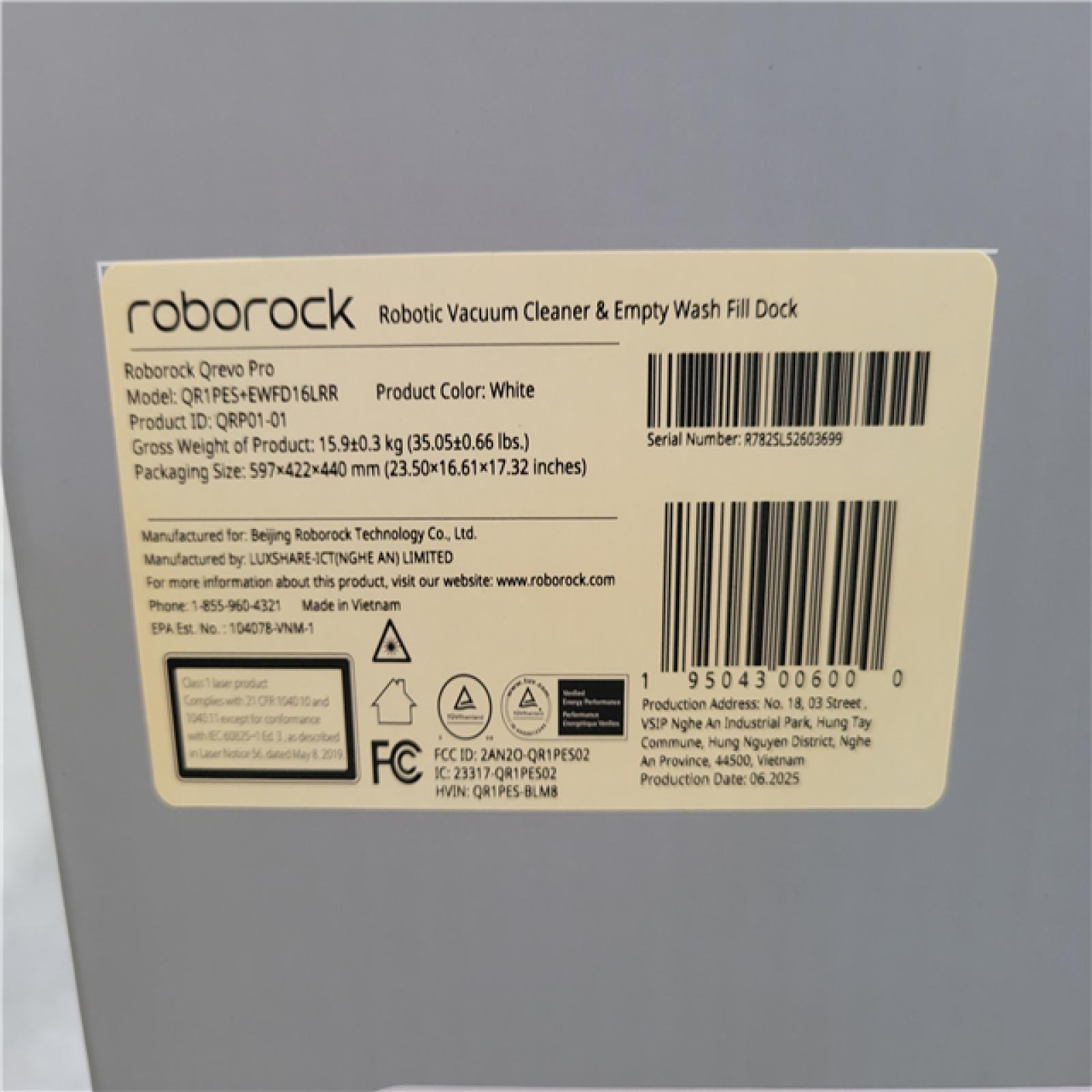 CALIFORNIA AS-IS LIKE NEW ROBOROCK QREVO PRO