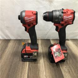 AS-IS Milwaukee  FUEL 18V Lithium-Ion Brushless Cordless Hammer Drill and Impact Driver Combo Kit