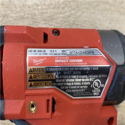 AS-IS Milwaukee FUEL 12-Volt Lithium-Ion Brushless Cordless Hammer Drill and Impact Driver Combo Kit