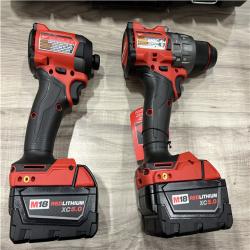 AS-IS Milwaukee FUEL 18V Lithium-Ion Brushless Cordless Hammer Drill and Impact Driver Combo Kit