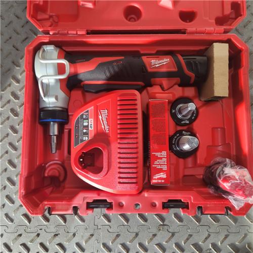 Houston Location- AS-IS 1 Kit  Milwaukee 2474-22 M12 Propex Expansion Tool Kit Appears in new condition