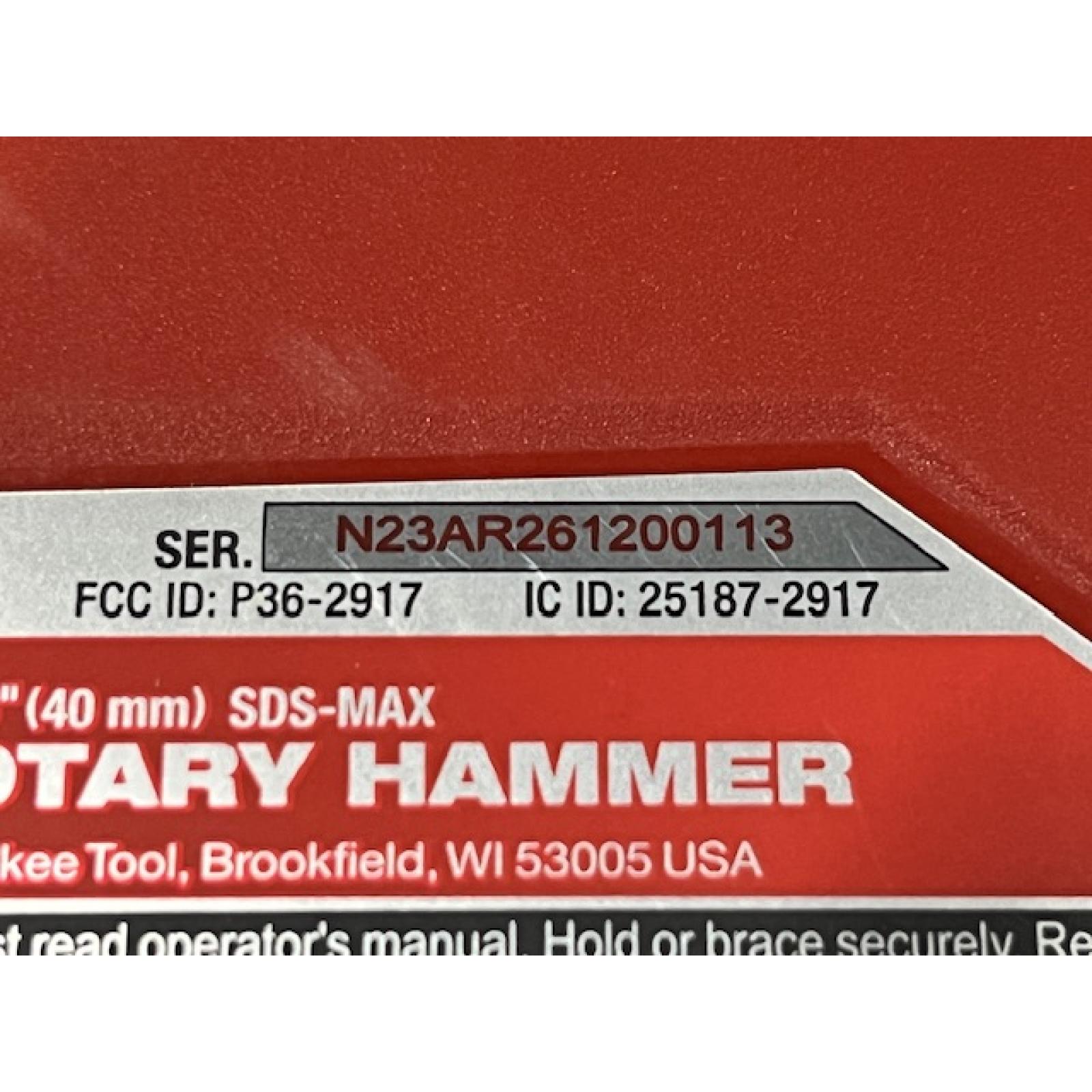 AS-IS Milwaukee FUEL 18V Lithium-Ion Brushless Cordless 1-9/16 in. SDS-Max Rotary Hammer (Tool-Only)