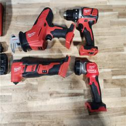 HOUSTON LOCATION - AS-IS M18 18V Lithium-Ion Cordless Combo Kit (4-Tool) with (2) Batteries  Charger and Tool Bag