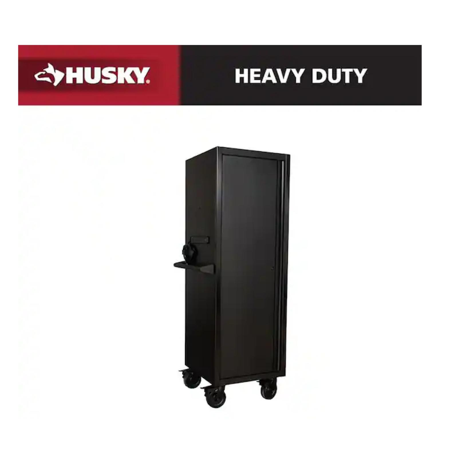 DALLAS LOCATION -  Husky Modular Tool Storage 24 in. W x 24 in. D Heavy Duty Matte Black Modular Tall Side Tool Chest Locker