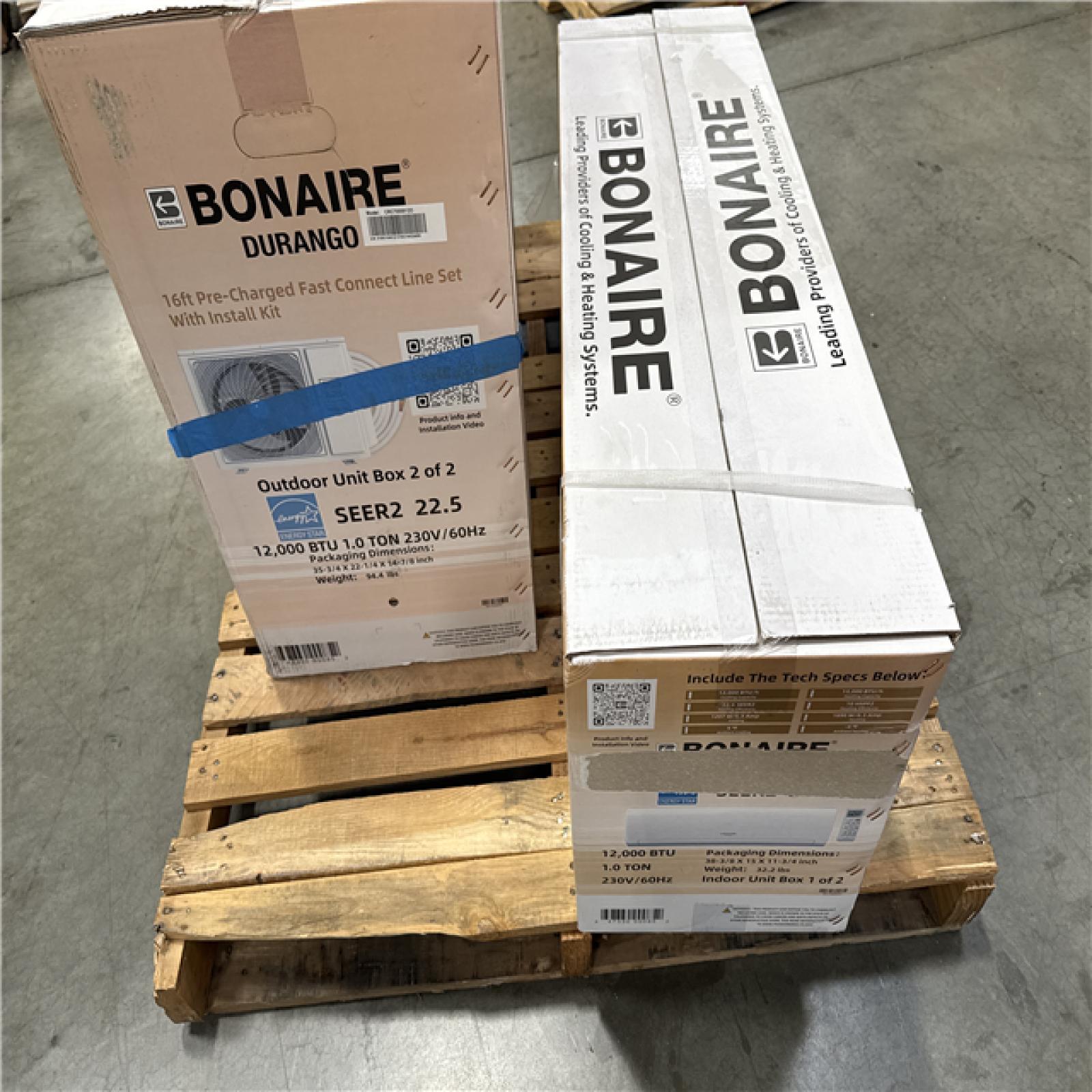 California AS-IS Bonaire Durango Ductless Mini Split Air Conditioner