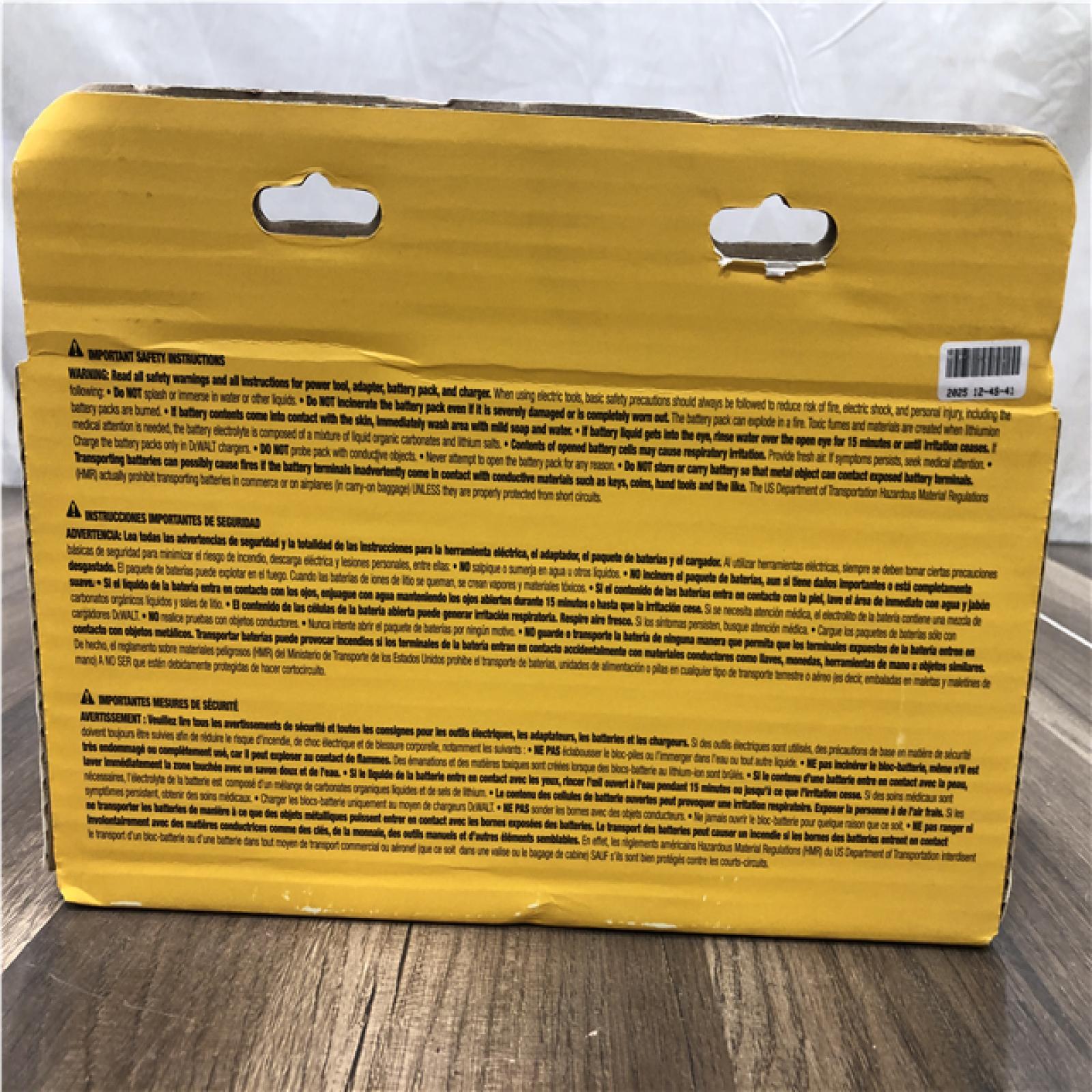 AS-IS DEWALT 20V MAX Lithium-Ion 6.0 Ah Battery and Charger