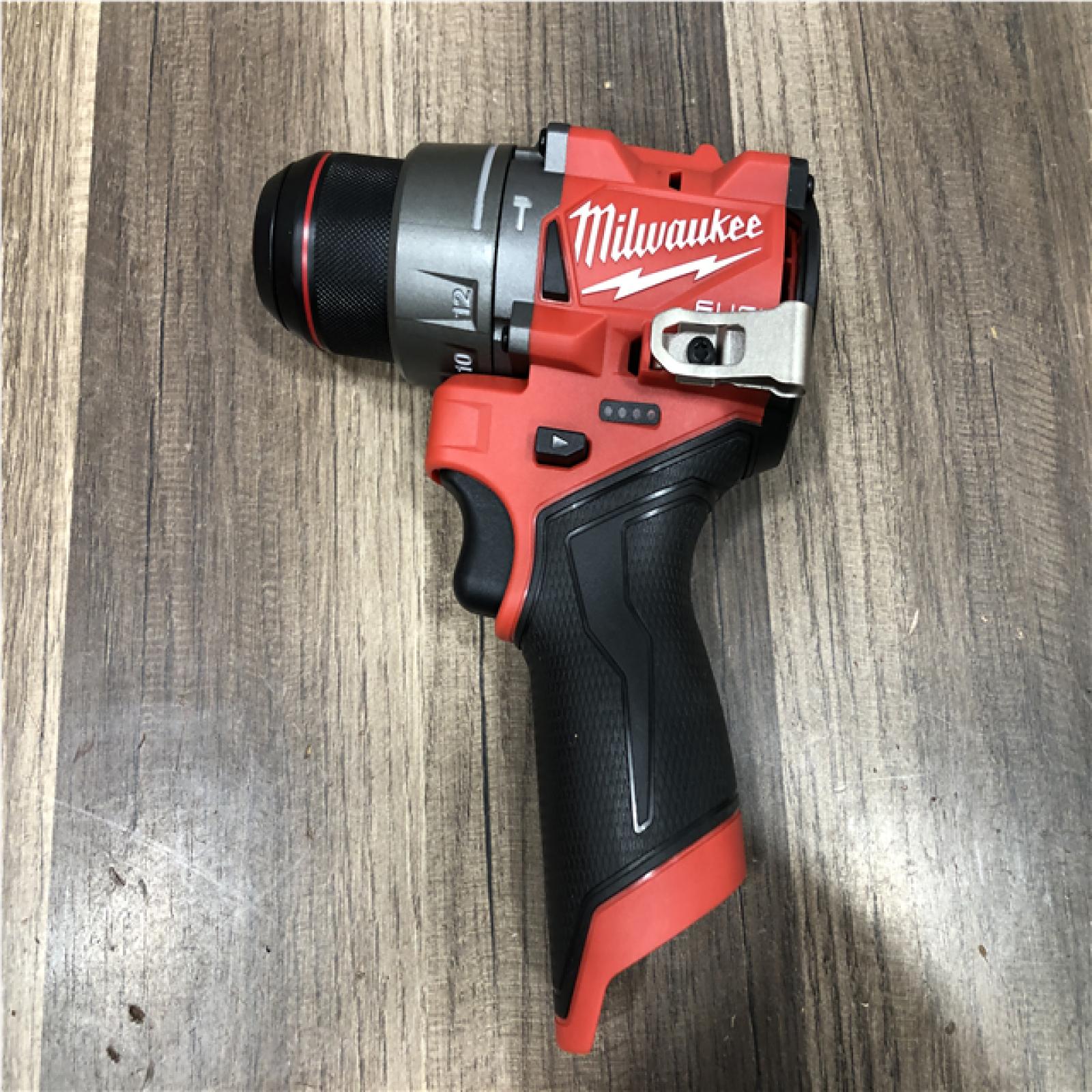 AS-IS Milwaukee FUEL 12V Lithium-Ion Brushless Cordless 1/2 in. Hammer Drill (Tool-Only)