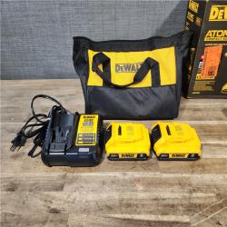 HOUSTON LOCATION - AS-IS Dewalt DCK225D2 20V MAX ATOMIC Brushless Compact Lithium-Ion 1/2 in. Cordless Drill Driver and 1/4 in. Impact Driver Combo Kit with 2 Batteries 2 Ah