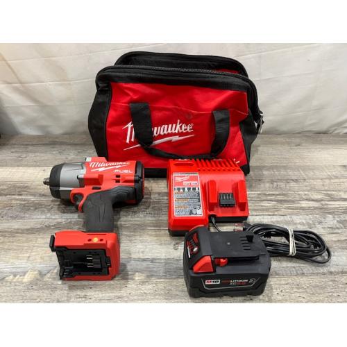 AS-IS Milwaukee FUEL 18V Lithium-Ion Brushless Cordless 1/2 in. Impact Wrench w/Friction Ring Kit