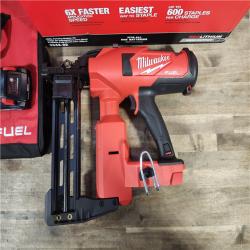 HOUSTON LOCATION - AS-IS (APPEARS LIKE NEW) M18 FUEL 18-Volt Lithium-Ion Brushless Cordless Utility Fencing Stapler Nailer Kit W/Two 3.0Ah Batteries, Charger & Bag