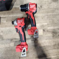 HOUSTON LOCATION - AS-IS Milwaukee M18 18V Lithium-Ion Brushless Cordless Compact Drill/Impact Combo Kit (2-Tool) W/(2) 2.0 Ah Batteries  Charger & Bag