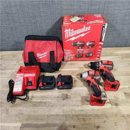 HOUSTON LOCATION - AS-IS Milwaukee M18 18V Cordless Brushed 2 Tool Drill/Driver and Impact Driver Kit
