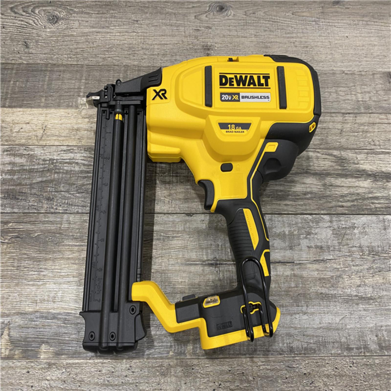 AS-IS DEWALT 20V MAX XR Lithium-Ion Electric Cordless 18-Gauge Brad Nailer (Tool Only)