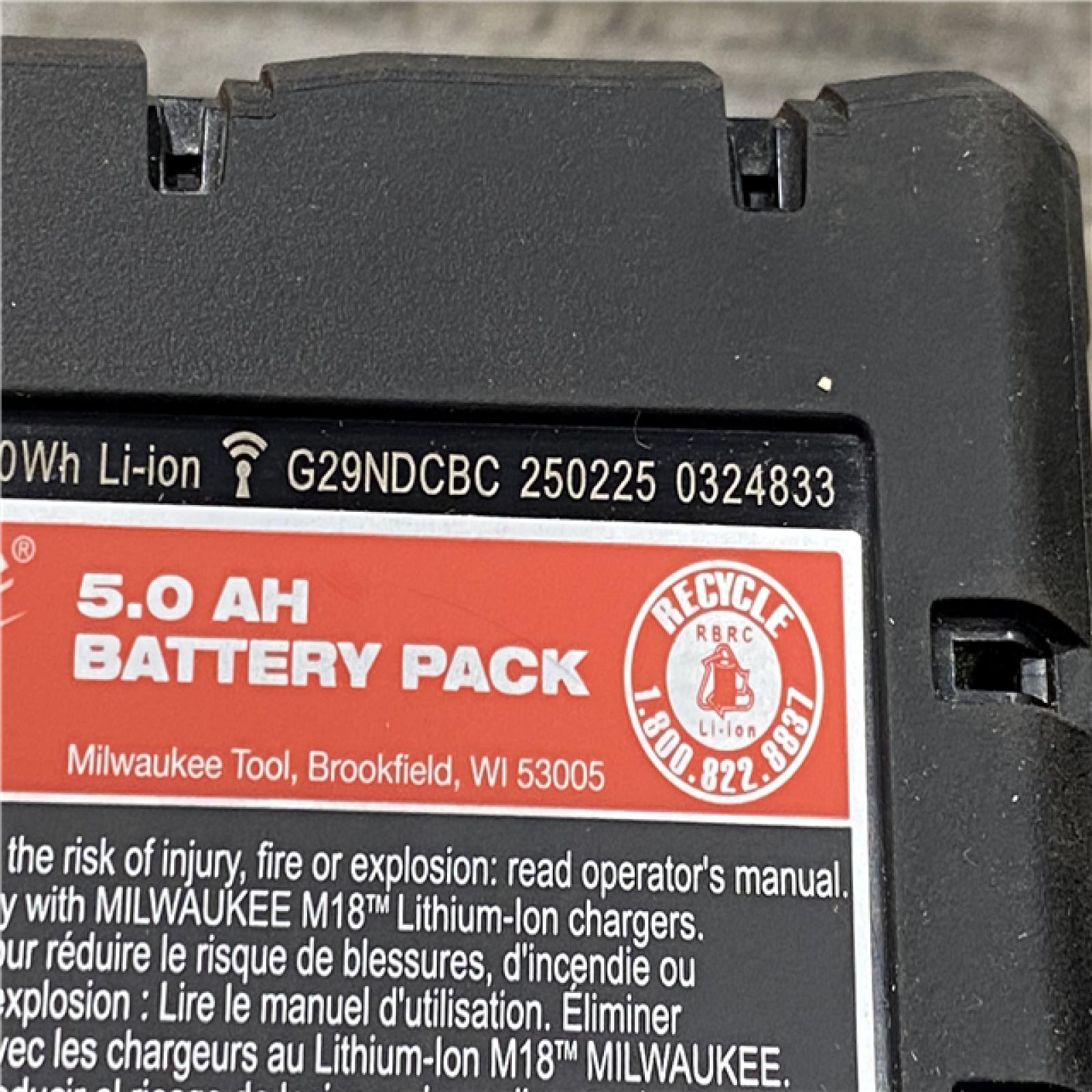 AS-IS Milwaukee 18-Volt Lithium-Ion XC Starter Kit with Two 5.0Ah Batteries and Charger