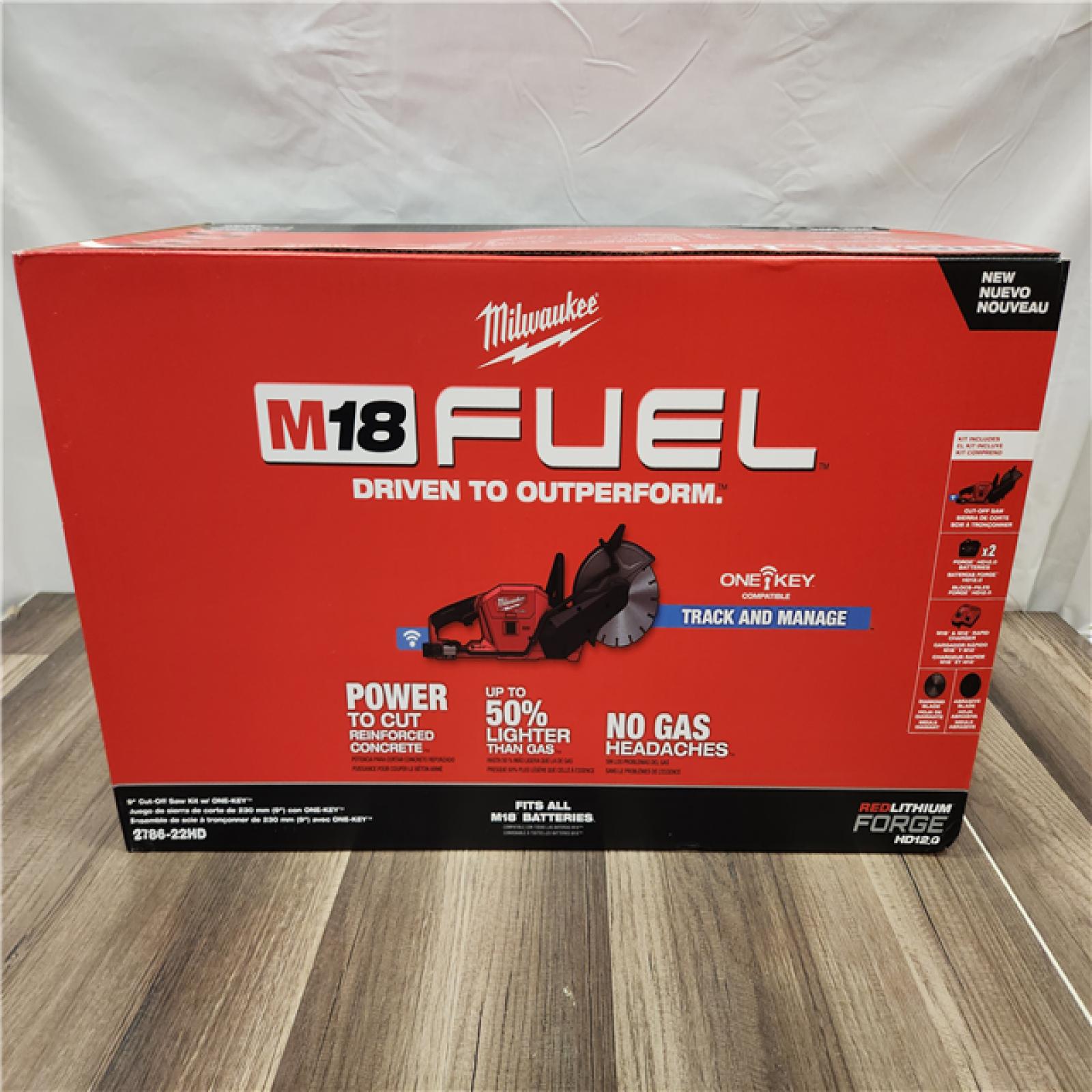 NEW! Milwaukee M18 FUEL 18 V 9 in. Cordless Brushless Cut-Off Saw Kit (Battery & Charger)