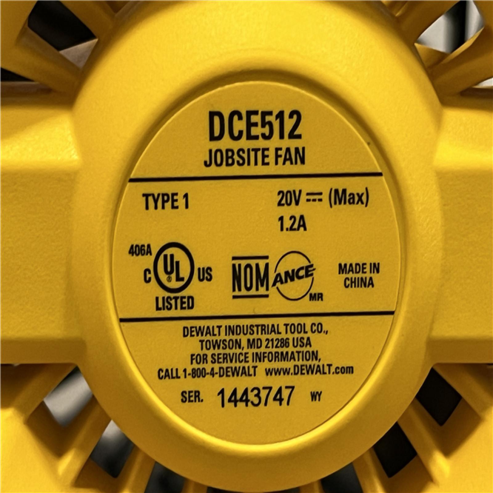 AS-IS DEWALT 20V MAX Jobsite Fan (Tool Only)